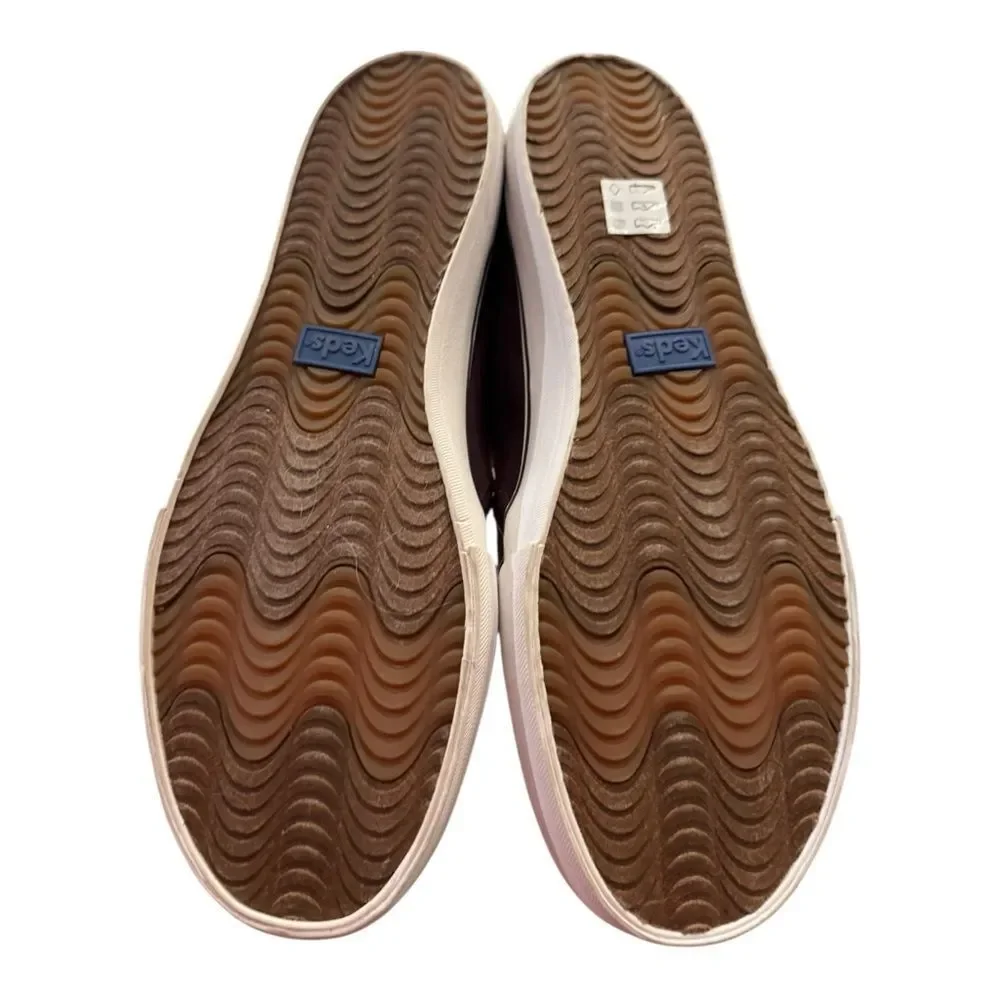 New Keds Double Decker Dark Burgundy Canvas Slip-On Sneakers 9.5 9.5W